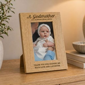 Personalised Godmother 6x4 Inch Wooden Photo Frame