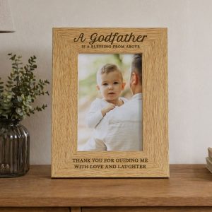 Personalised Godfather 6x4 Inch Wooden Photo Frame