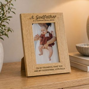 Personalised Godfather 6x4 Inch Wooden Photo Frame