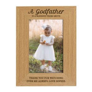 Personalised Godfather 6x4 Inch Wooden Photo Frame