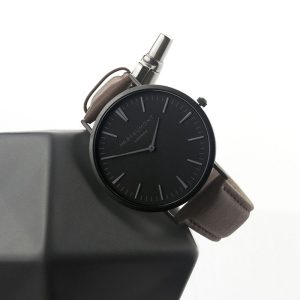 Personalised Mr Beaumont Mens Brown Leather Watch Black Face