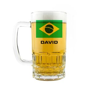 Personalised Country Flag Glass Pint Tankard