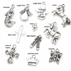 Girl's Name Bracelet With Cats Eyes & Crystal Butterflies