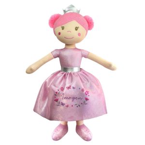 Girl's Personalised Floral Princess Rag Doll