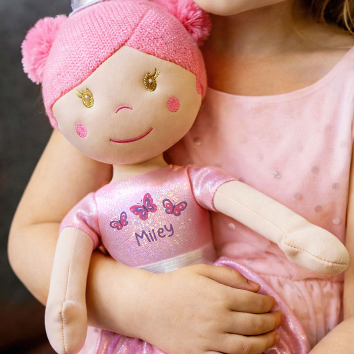 Girl's Personalised Butterfly Princess Rag Doll
