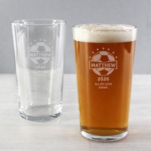 Personalised Football Pint Glass