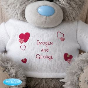 Personalised Me to You Teddy Bear With Hearts