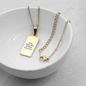 Personalised Gold Plated Wisdom Tarot Card Necklace