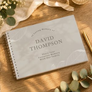 Personalised Memorial Guest Book of Condolence