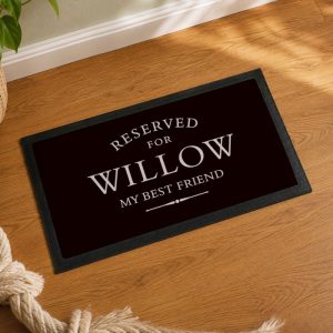 Personalised Reserved For Pet Feeding Bowl Mat