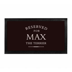 Personalised Reserved For Pet Feeding Bowl Mat