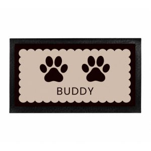 Personalised Paw Prints Pet Feeding Bowl Mat