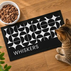 Personalised Abstract Pet Feeding Bowl Mat