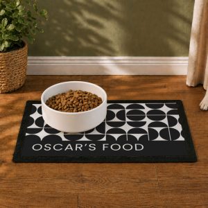 Personalised Abstract Pet Feeding Bowl Mat