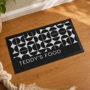 Personalised Abstract Pet Feeding Bowl Mat