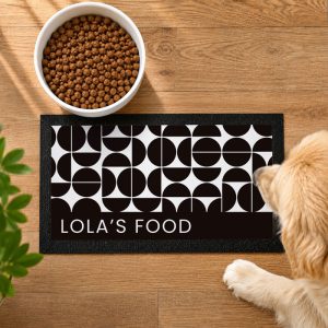 Personalised Abstract Pet Feeding Bowl Mat
