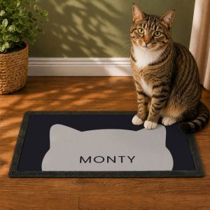 Personalised Cat Feeding Bowl Mat