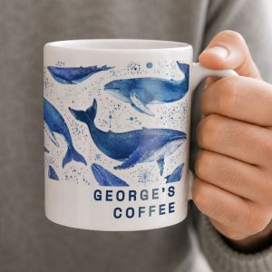 Personalised Whales Ceramic Coffee or Tea Mug