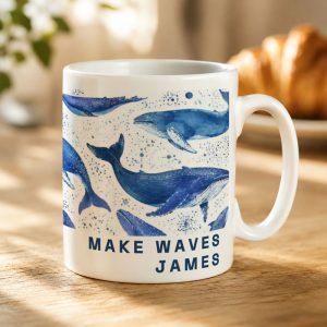 Personalised Whales Ceramic Coffee or Tea Mug