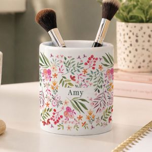 Personalised Floral Ceramic Storage Pot