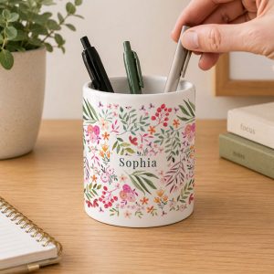 Personalised Floral Ceramic Storage Pot