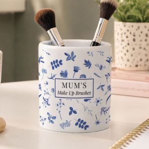 Personalised Blue Floral Ceramic Storage Pot