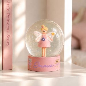 Personalised Nutcracker Characters Fairy Pink Snow Globe