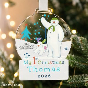 Personalised The Snowman My 1st Christmas Acrylic Decoration