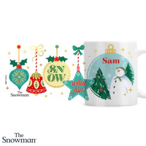 Personalised The Snowman Christmas Wishes Ceramic Mug