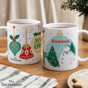 Personalised The Snowman Christmas Wishes Ceramic Mug