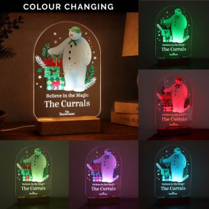 Personalised The Snowman Christmas Wishes LED Sign