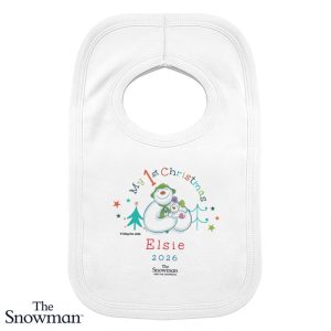 Personalised The Snowman My 1st Christmas Baby Bib
