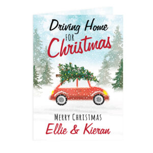 Personalised Driving Home For Christmas Card