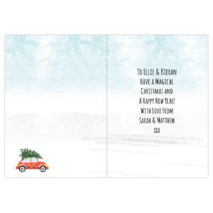 Personalised Driving Home For Christmas Card
