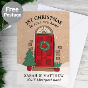 Personalised First Christmas in New Home Card