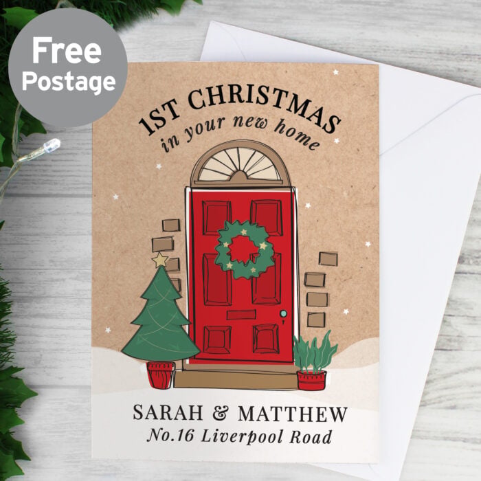 Personalised First Christmas in New Home Card