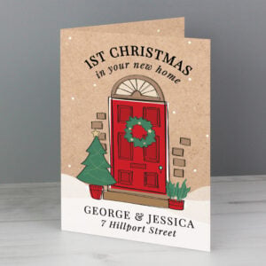 Personalised First Christmas in New Home Card
