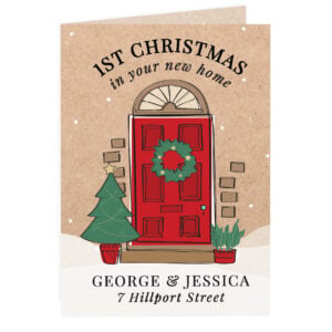 Personalised First Christmas in New Home Card