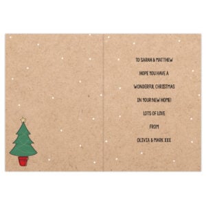 Personalised First Christmas in New Home Card