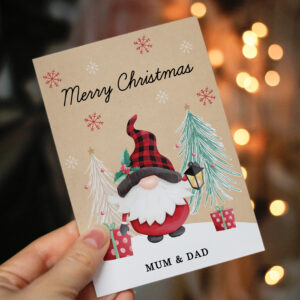 Personalised Traditional Gonk Christmas Card