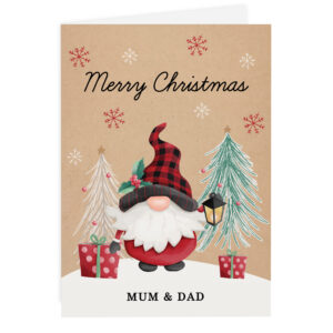 Personalised Traditional Gonk Christmas Card