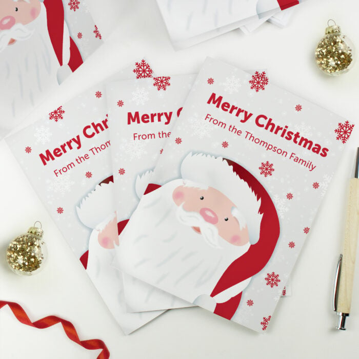 Personalised Santa Pack of 10 Christmas Cards