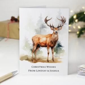 Personalised Stag Pack of 10 Christmas Cards