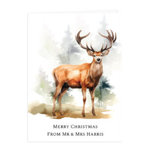 Personalised Stag Pack of 10 Christmas Cards