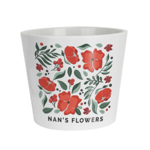 Personalised Large Poinsettia Christmas Plant Pot