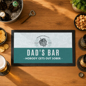 Personalised Craft Beer Home Bar Mat