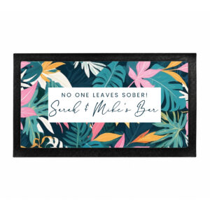 Personalised Tropical Cocktail Bar Mat