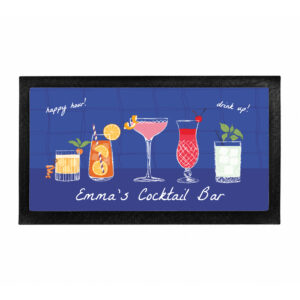 Personalised Cocktail Home Bar Mat