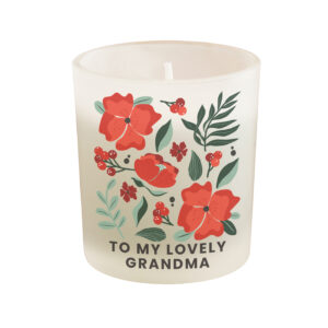 Personalised Poinsettia Scented Christmas Candle Jar