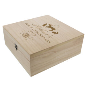Personalised Large Wooden Christmas Eve Keepsake Box
